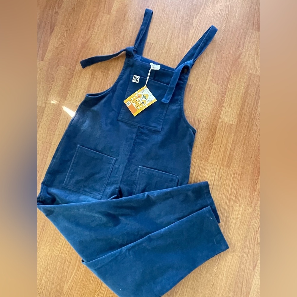 NWT Lucy & Yak Original Straight Leg Corduroy Overalls Womens 6 Organic Cotton